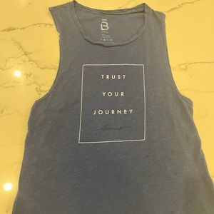 Small Barre3 workout tank in navy